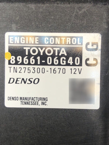 Computadora Toyota Camry 2.4l 08-09  89661-06g40 (cg)