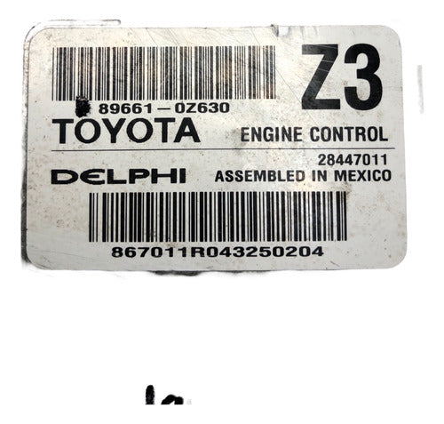 Computadora Toyota Corolla 1.8l 14-16 89661-0z630 (z3)