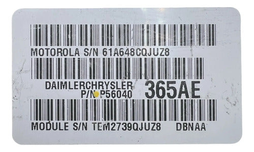 Pcm Computadora Dodge Durango 4.7l 2000 P56040365ae
