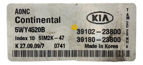 Pcm Computadora Kia Soul 2.0l A/t 10-11 39102-23800 P1