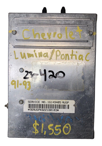 Computadora Chevrolet Lumina 1992 3.1l 16149405 (ausp)