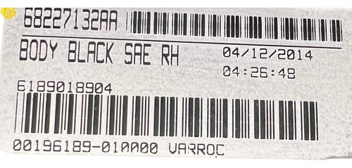 Calavera Rh Dodge Journey 2014-2020 68227132aa Rojo Derecho/pasajero