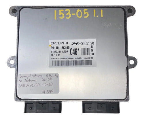 Pcm Computadora Kia Sedona 3.8l 06-09 39110-3c460 (c46) P1