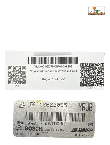 Computadora Cadillac Cts 3.6l 08-09 12622095 (yrjb)