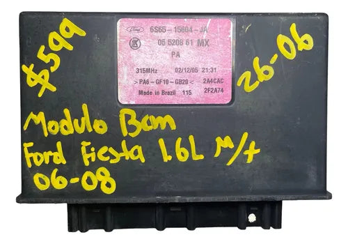 Módulo Bcm Ford Fiesta 1.6l M/t 06-08 6s65-15604-ja