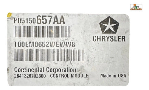 Computadora  Dodge Avenger 3.6l 2012 P05150657aa