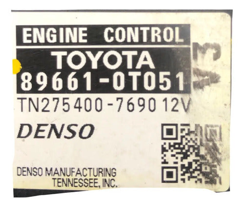 Computadora Toyota Venza 2.7l 09-11 89661-0t051 (v3)