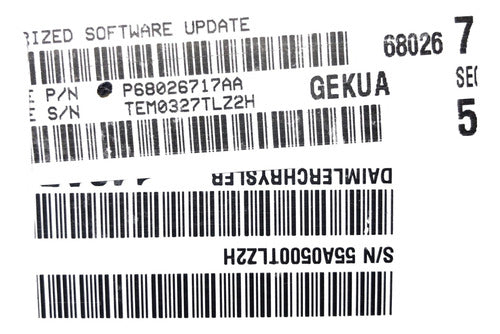 Computadora Jeep Commander 3.7l 2007 P68026717aa