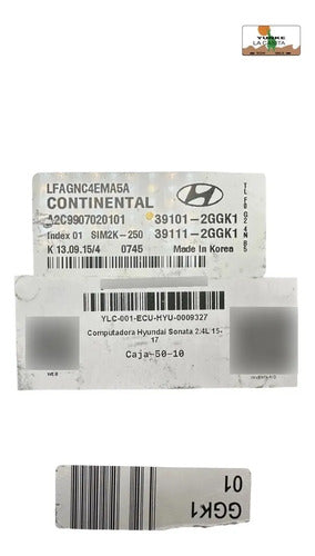 Computadora Hyundai Sonata 2.4l 15-17 39101-2ggk1