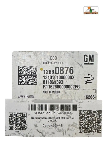 Computadora Chevrolet Malibu 1.5l 2017 12680876 (gm) P3