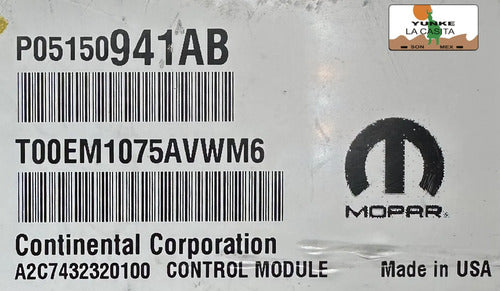 Computadora Jeep Patriot 2.4l A/t 2015-2016 P05150941ab
