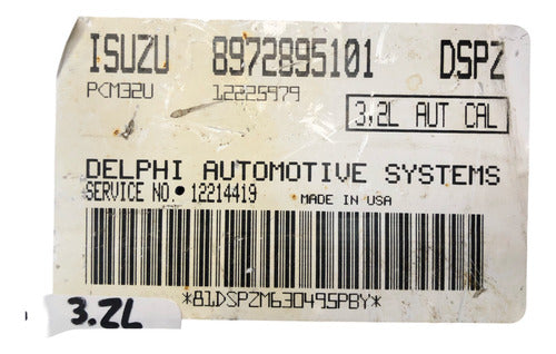 Computadora Isuzu Trooper 3.2l 99-00 12214419 (dspz)