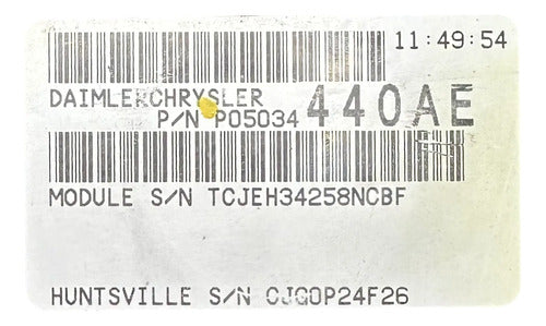 Computadora Chrysler Pt Crusier 2.4l A/t 2006 P05034440ae