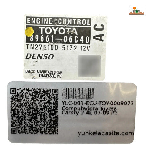 Pcm Computadora Toyota Camry 2.4l 07-09 P1