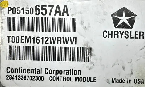 Pcm Computadora Dodge Avenger 3.6l 2012 P3