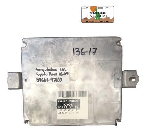 Computadora Toyota Prius 1.5l 06-09 89661-47160
