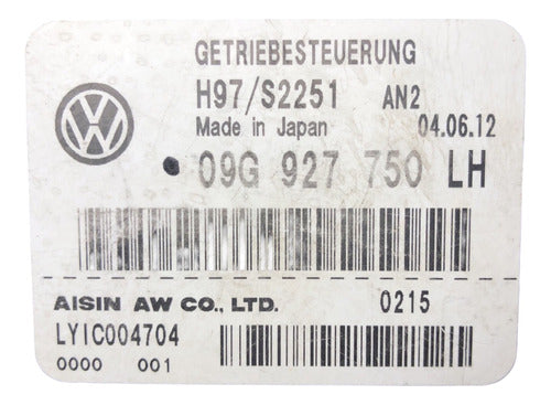 Modulo Tcm Vw Passat 2.5l 12-14 09g 927 750 Lh