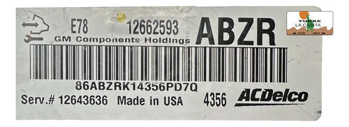 Computadora Chevrolet Sonic 1.8l A/t 12-16 12662593 (abzr)