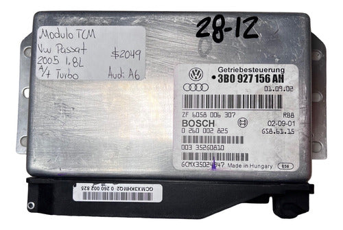 Modulo Tcm Vw Passat 1.8l A/t 2005 Turbo 3b0 927 156 Ah