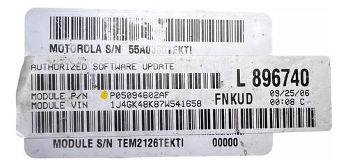Pcm Computadora Jeep Grand Cherokee 3.7l 2007 P05094602af