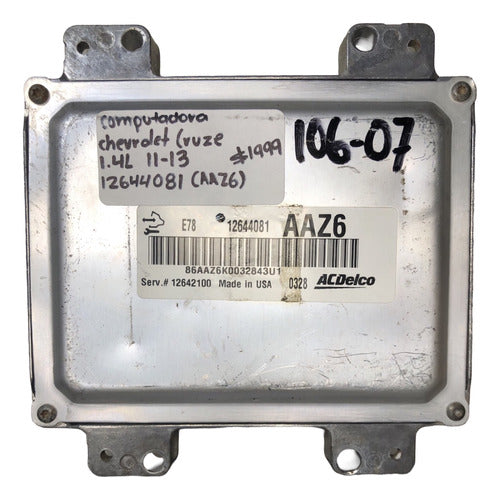 Computadora Chevrolet Cruze 1.4l 11-13 12644081 (aaz6)