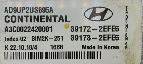 Pcm Computadora Hyundai Elantra 2.0l 2017-2020 39172-2efe5