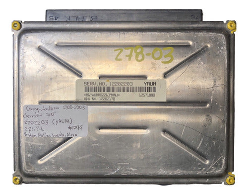 Computadora Chevrolet S10 2000-2003 12202203 (yaum)