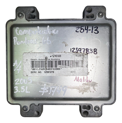 Computadora Pontiac G6 GT 3.5l A/t 2005 12597838 (ylcw)