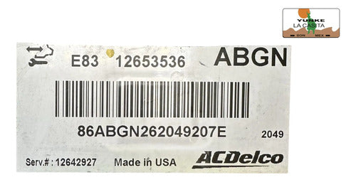 Computadora  Chevrolet Cruze 1.8l A/t 2012 12653536 (abgn)