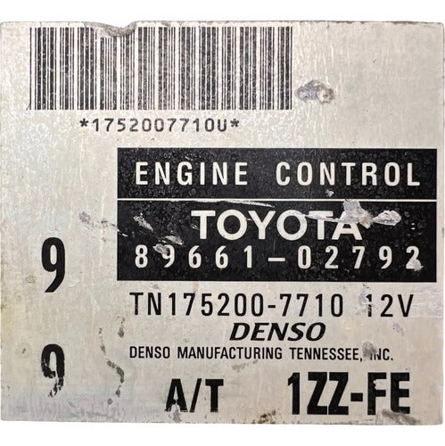 Pcm Computadora Toyota Corolla 1.8l 00-02 89661-02792