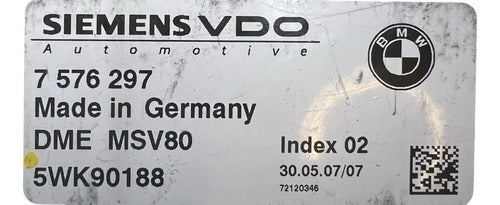 Pcm Computadora Bmw 328i 3.0l 2007-2010 5wk90188
