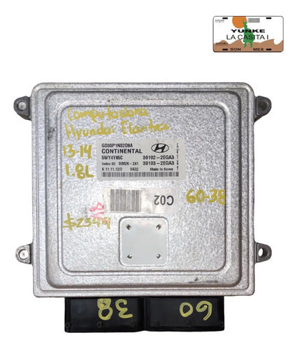 Pcm Computadora Hyundai Elantra 1.8l 12-14 39102-2ega3