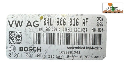 Pcm Computadora Vw Passat 2.0l 2015 Diesel 04l 906 016 Af