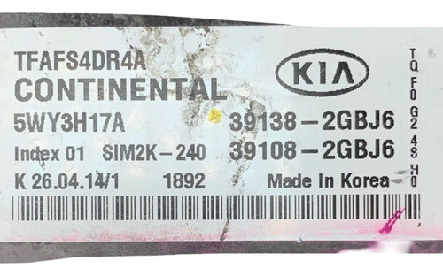 Pcm Computadora Kia Optima 2.4l A/t 14-15 39138-2gbj6