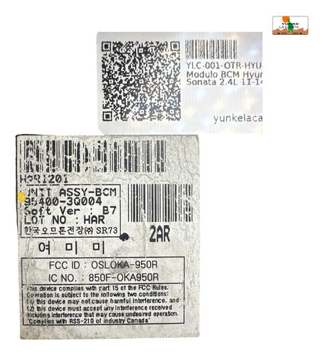 Modulo Bcm Hyundai Sonata 2.4l 11-14