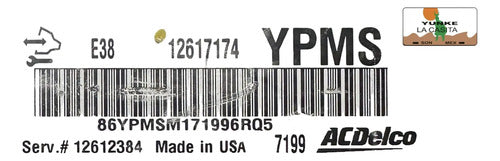 Pcm Computadora Chevrolet Impala 3.9l 2008 12617174 (ypms)