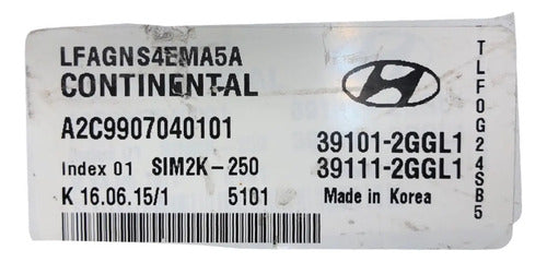 Pcm Computadora Hyundai Sonata 2015-2017 2.4l 39101-2ggl1 P1