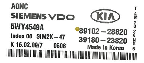Pcm Computadora Kia Soul 2.0l 2010-2011 39102-23820