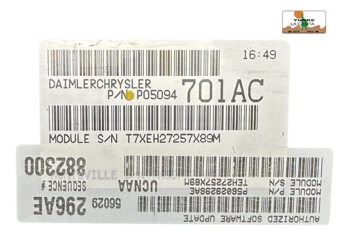 Pcm Computadora Dodge Ram 1500 4.7l A/t 2006 P05094701ac