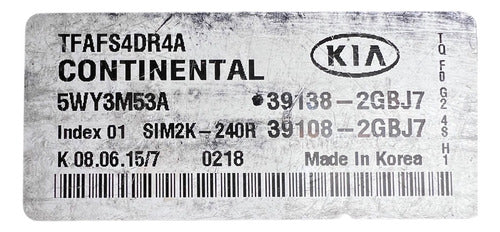 Computadora Kia Optima 2.4l 14-15 39138-2gbj7