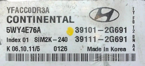 Pcm Computadora Hyundai Sonata 2.4l 11-14 39101-2g691