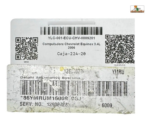 Computadora Chevrolet Equinox 2006 3.4l 12604028 (ymru)