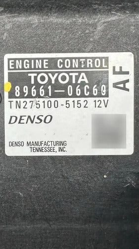 Computadora Toyota Camry 2.4l 07-11 89661-06c60 (af)