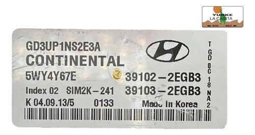 Computadora Hyundai Elantra 1.8l A/t 2013 39102-2egb3
