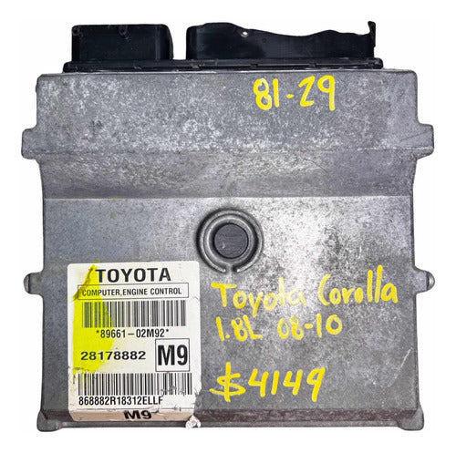 Computadora Toyota Corolla 1.8l 2008-10     89661-02m92 (m9)