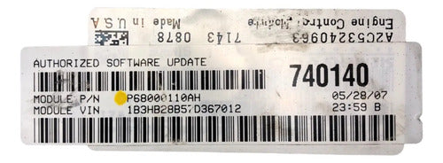Pcm Computadora Dodge Caliber 2.0l 07-10 P68000110ah