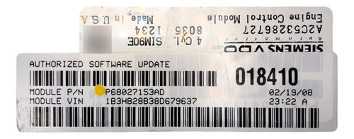 Pcm Computadora Dodge Caliber 2.0l 07-10 P68027153ad P2
