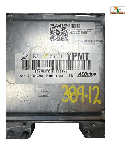 Pcm Computadora Chevrolet Impala 3.5l 2008 P4