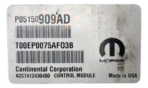 Pcm Computadora Dodge Dart 2.4l A/t 2015 P05150909ad P2