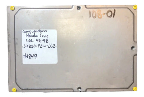Pcm Computadora Honda Civic 1.6l 96-98 37820-p2m-a63